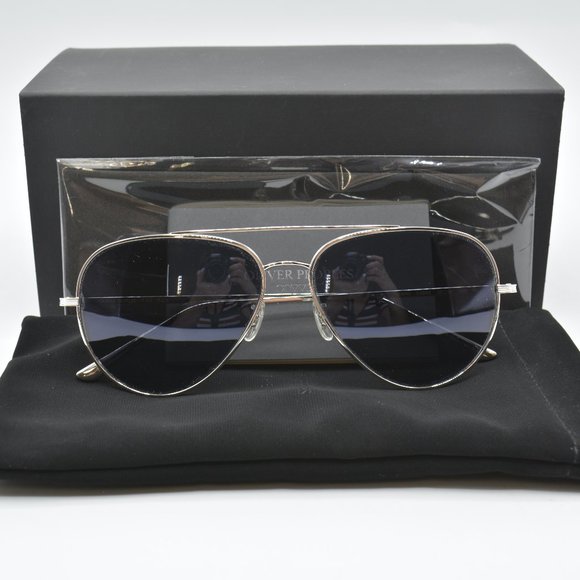 Oliver Peoples Other - NEW OLIVER PEOPLES OV1277ST 5036R5 SILVER BLUE LENS AUTHENTIC SUNGLASSES 58-14